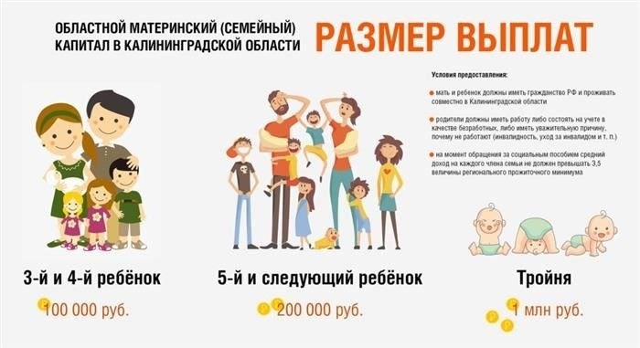 Условия получения поддержки материнства в Калининградской области